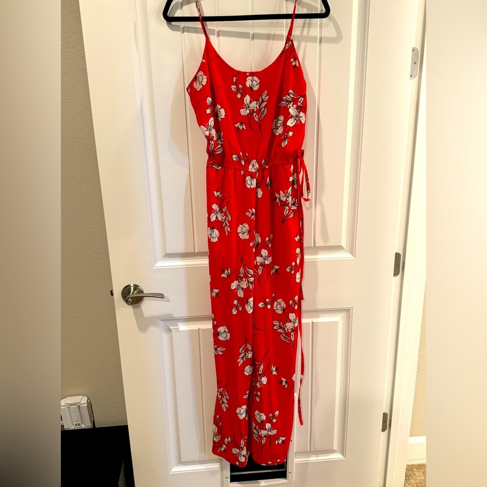 Skies are Blue red jumpsuit size small